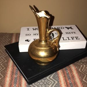 24k gold covered flute pitcher vase